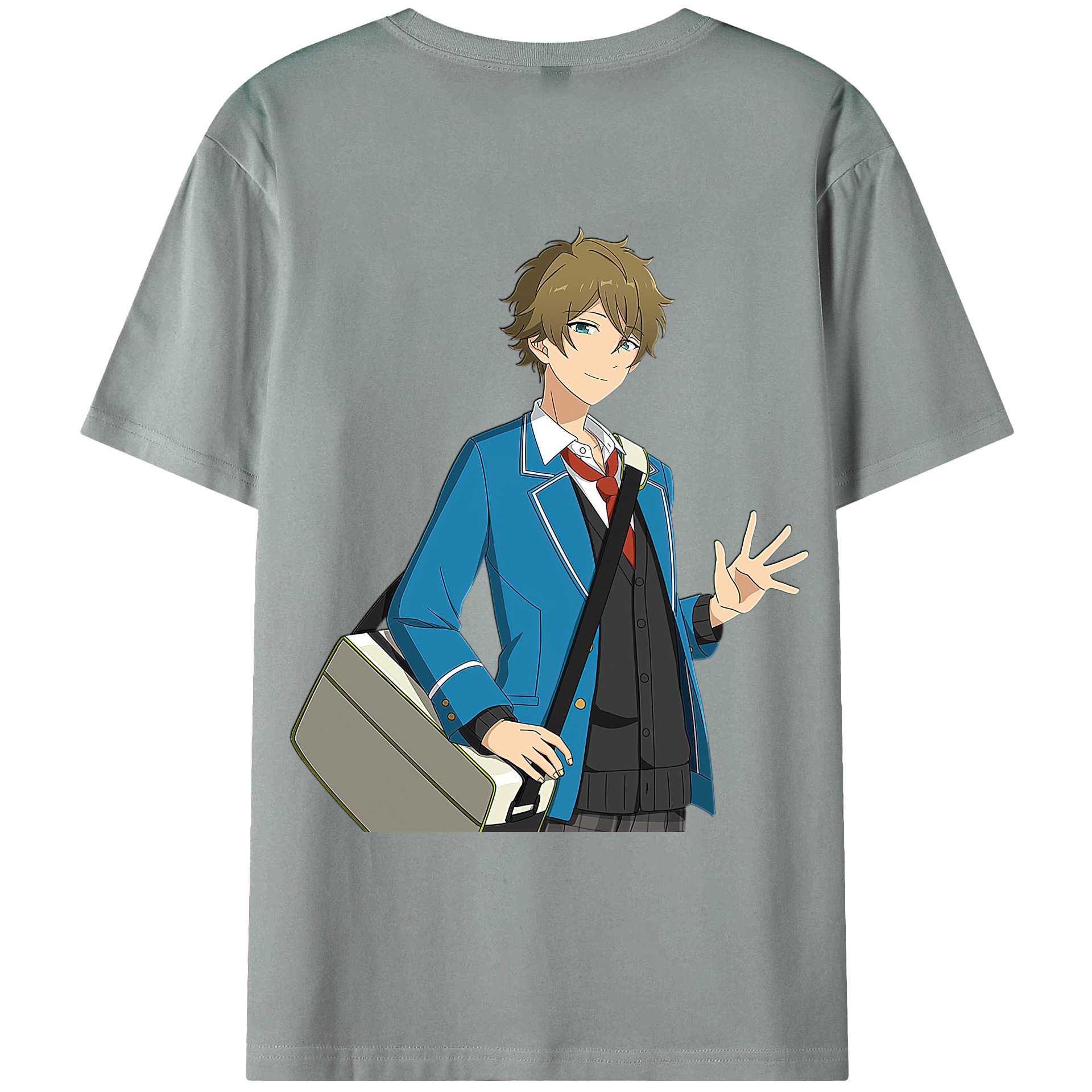 （画像用） あんさんぶるスターズ! Ensemble Stars 綿100％ メンズ半袖Tシャツ（バックプリント） 通気性
